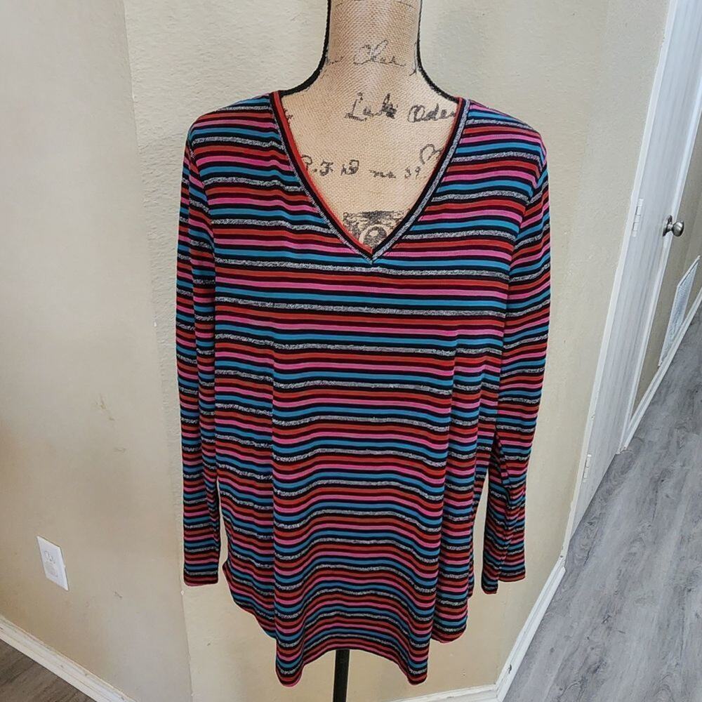 Lane Bryant super soft long sleeve striped comfy shirt size‎ 14/16